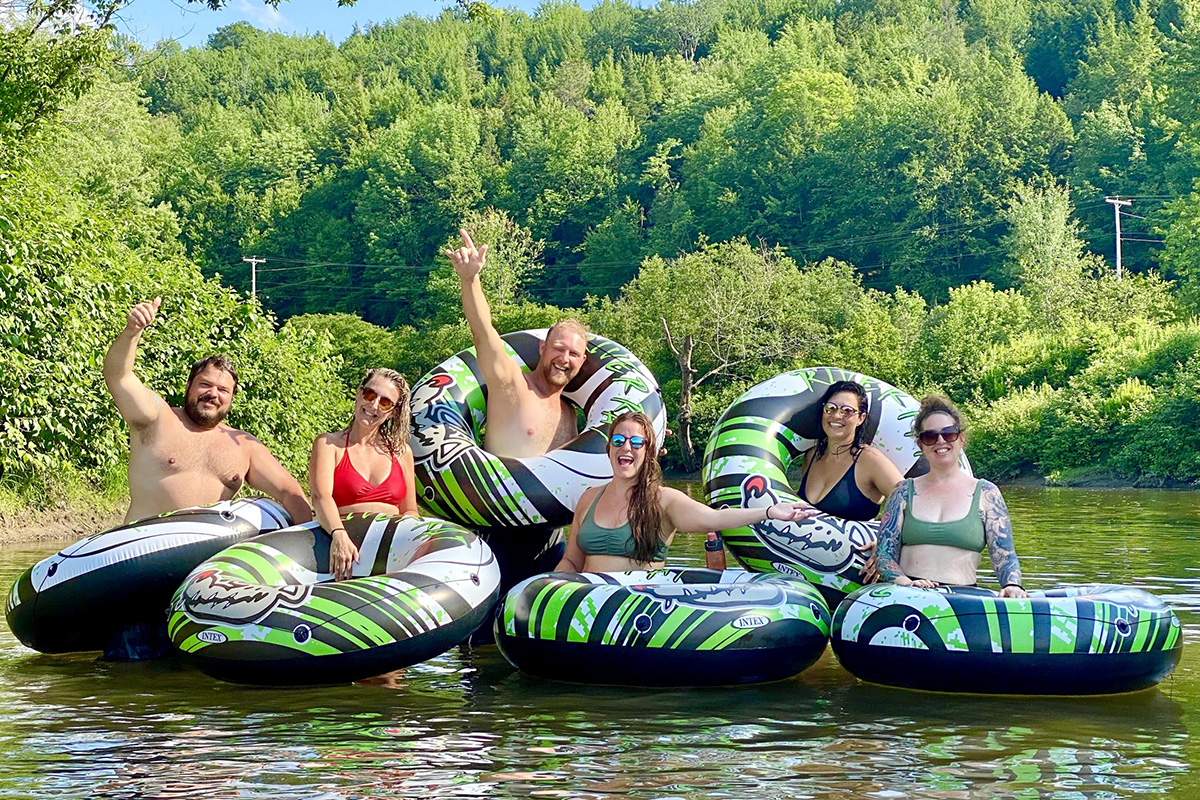 Station O'Kataventures - descente en tube - Situé à Mansonville en Estrie au Camping Nature Plein Air